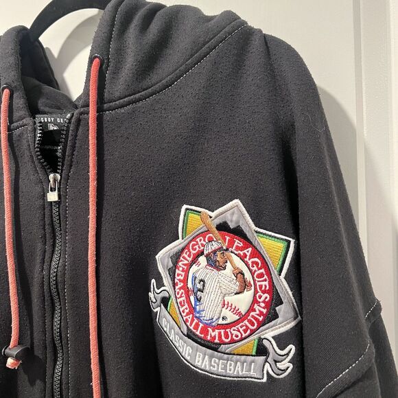 VTG Big Boy Negro Leagues Museum Discover Greatness Patch hoodie Black Men 4XL - Picture 7 of 15